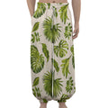 Light Tropical Leaf Pattern Print Lantern Pants