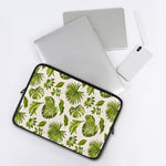 Light Tropical Leaf Pattern Print Laptop Sleeve