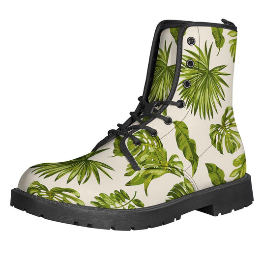 Light Tropical Leaf Pattern Print Backpack
