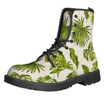 Light Tropical Leaf Pattern Print Backpack