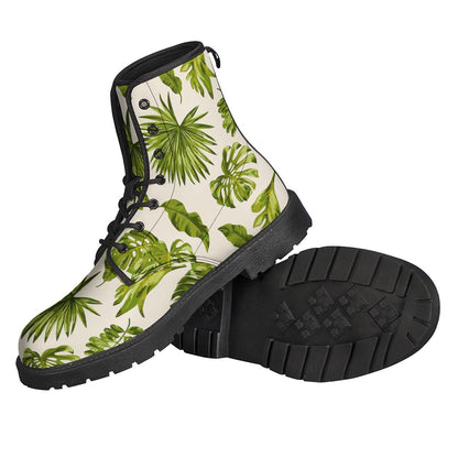 Light Tropical Leaf Pattern Print Backpack
