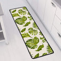 Light Tropical Leaf Pattern Print Long Kitchen Mat