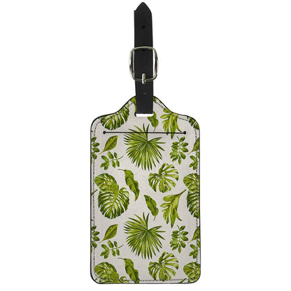 Light Tropical Leaf Pattern Print Luggage Tag