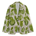 Light Tropical Leaf Pattern Print Men's Blazer