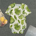 Light Tropical Leaf Pattern Print Men's Bodysuit