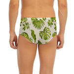 Light Tropical Leaf Pattern Print Men's Briefs