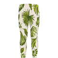Light Tropical Leaf Pattern Print Men's Leggings