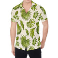 Light Tropical Leaf Pattern Print Men's Shirt