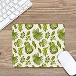 Light Tropical Leaf Pattern Print Mouse Pad