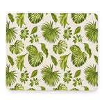 Light Tropical Leaf Pattern Print Mouse Pad