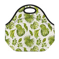 Light Tropical Leaf Pattern Print Neoprene Lunch Bag