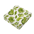 Light Tropical Leaf Pattern Print Outdoor Seat Cushion Cover