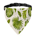 Light Tropical Leaf Pattern Print Over The Collar Dog Bandana