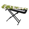 Light Tropical Leaf Pattern Print Piano Keyboard Cover