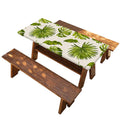 Light Tropical Leaf Pattern Print Picnic Table Cover