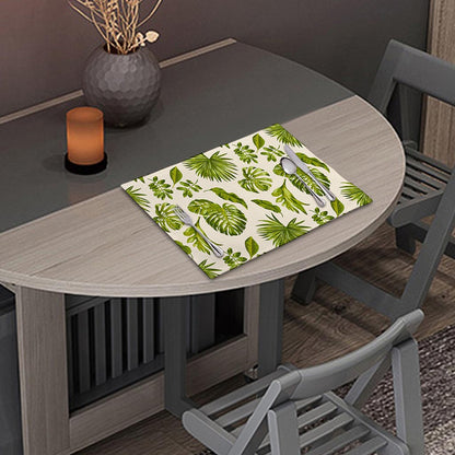 Light Tropical Leaf Pattern Print Placemat
