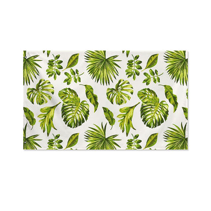 Light Tropical Leaf Pattern Print Polyester Flag
