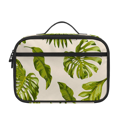 Light Tropical Leaf Pattern Print Portable Lunch Bag