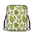 Light Tropical Leaf Pattern Print Rectangular Crossbody Bag
