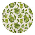 Light Tropical Leaf Pattern Print Round Blanket