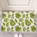 Light Tropical Leaf Pattern Print Rubber Doormat