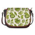 Light Tropical Leaf Pattern Print Saddle Bag