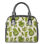 Light Tropical Leaf Pattern Print Shoulder Handbag