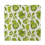 Light Tropical Leaf Pattern Print Silk Bandana