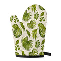 Light Tropical Leaf Pattern Print Single Oven Mitt