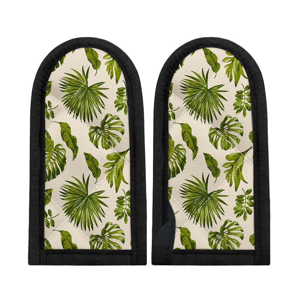 Light Tropical Leaf Pattern Print Skillet Handle Cover