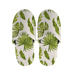 Light Tropical Leaf Pattern Print Slippers