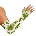 Light Tropical Leaf Pattern Print Sun Protection Arm Sleeves