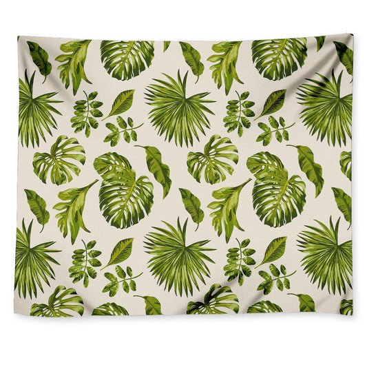 Light Tropical Leaf Pattern Print Tapestry