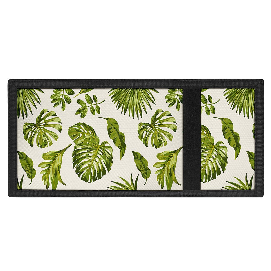 Light Tropical Leaf Pattern Print Trifold Wallet