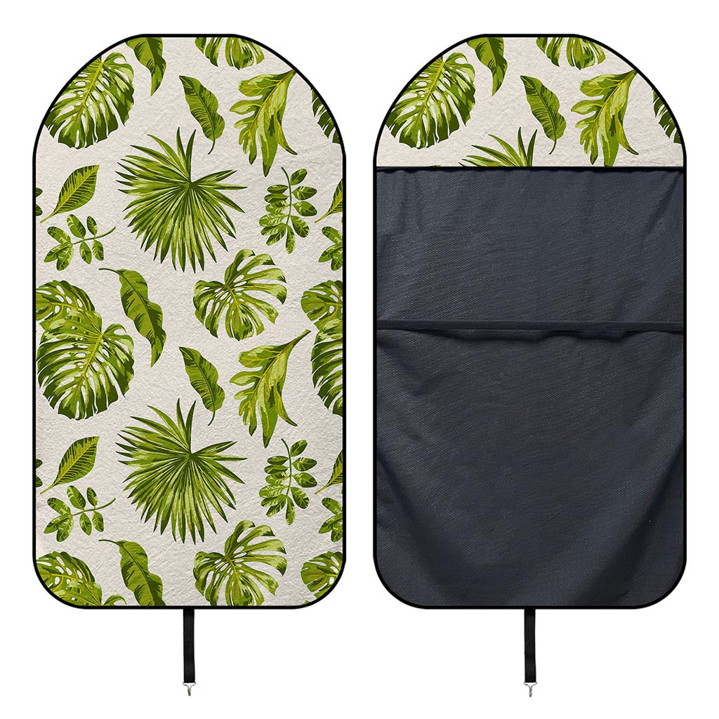 Light Tropical Leaf Pattern Print Waterproof Car Seat Cover