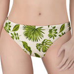 Light Tropical Leaf Pattern Print Women's Thong