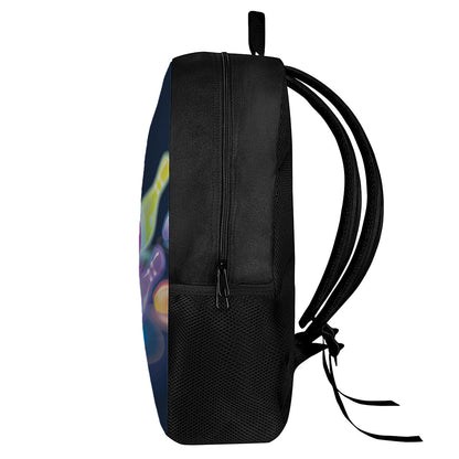 Light Up Bowling Pins Print 17 Inch Backpack