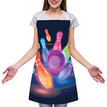 Light Up Bowling Pins Print Adjustable Apron