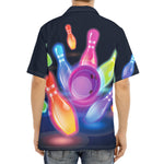Light Up Bowling Pins Print Aloha Shirt
