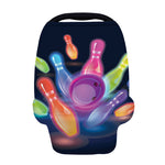 Light Up Bowling Pins Print Baby Seat Cover