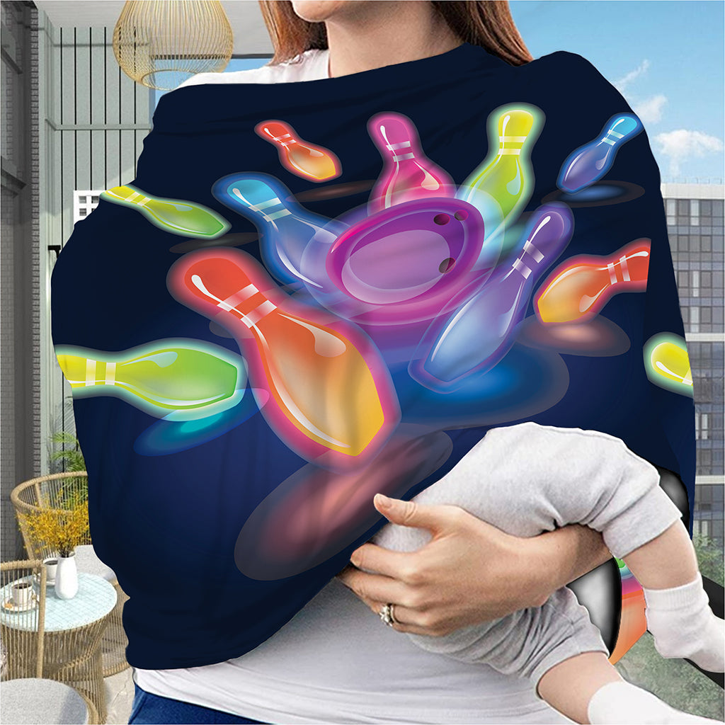 Light Up Bowling Pins Print Baby Seat Cover