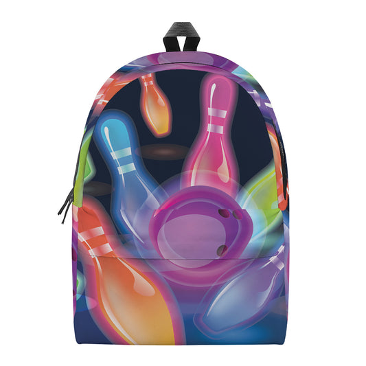 Light Up Bowling Pins Print Backpack