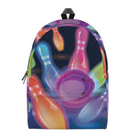 Light Up Bowling Pins Print Backpack