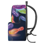 Light Up Bowling Pins Print Backpack