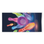 Light Up Bowling Pins Print Beach Towel