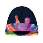 Light Up Bowling Pins Print Beanie