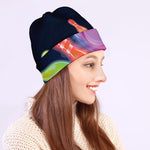 Light Up Bowling Pins Print Beanie