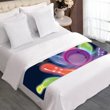 Light Up Bowling Pins Print Bed Runner