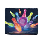 Light Up Bowling Pins Print Bifold Wallet