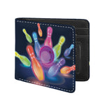 Light Up Bowling Pins Print Bifold Wallet